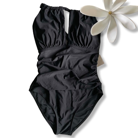NWT 🦋 Sexy Black One Piece Swimsuit | Medium - Picture 3 of 12